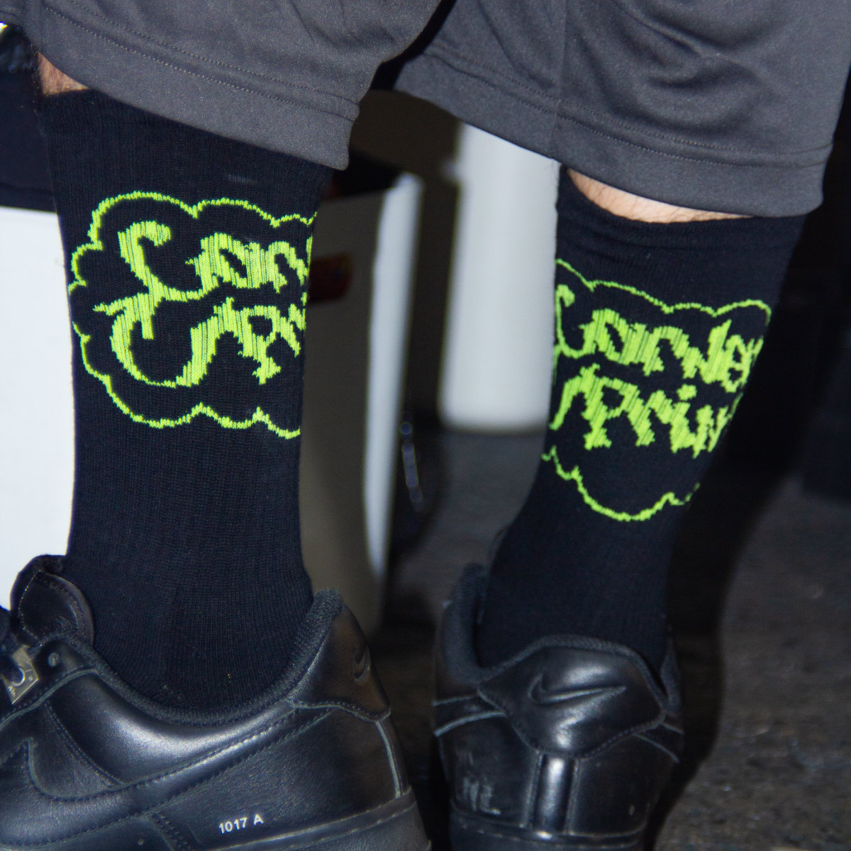 メンズ オリジナル 総柄編みスポーツソックス (品番CPWS-015)