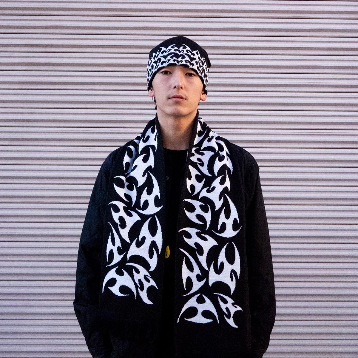 kikunorimaru マフラー ポーチ キャンバスL字ファスナーフラットポーチ