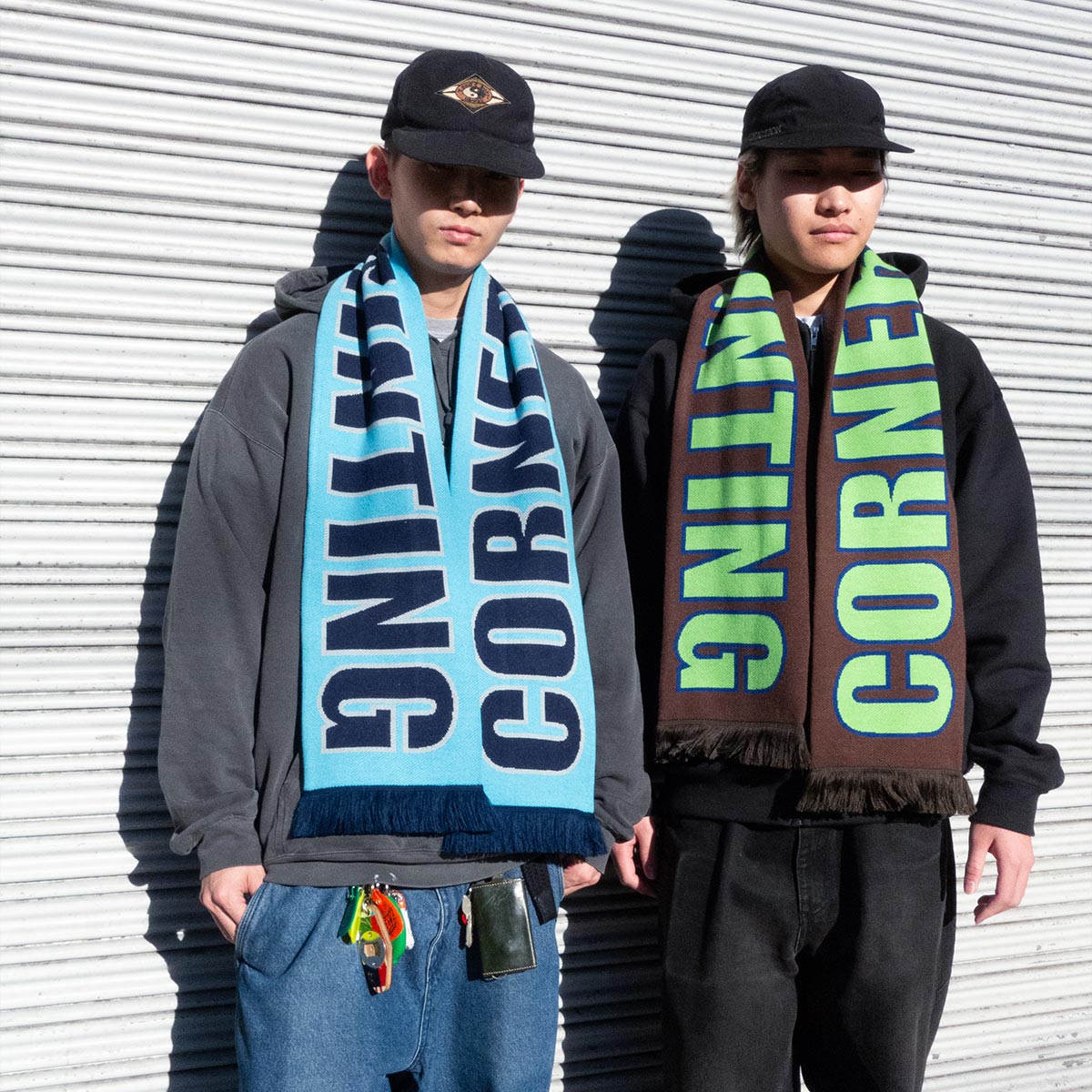 オリジナル編み総柄マフラー (品番CPKN-003)