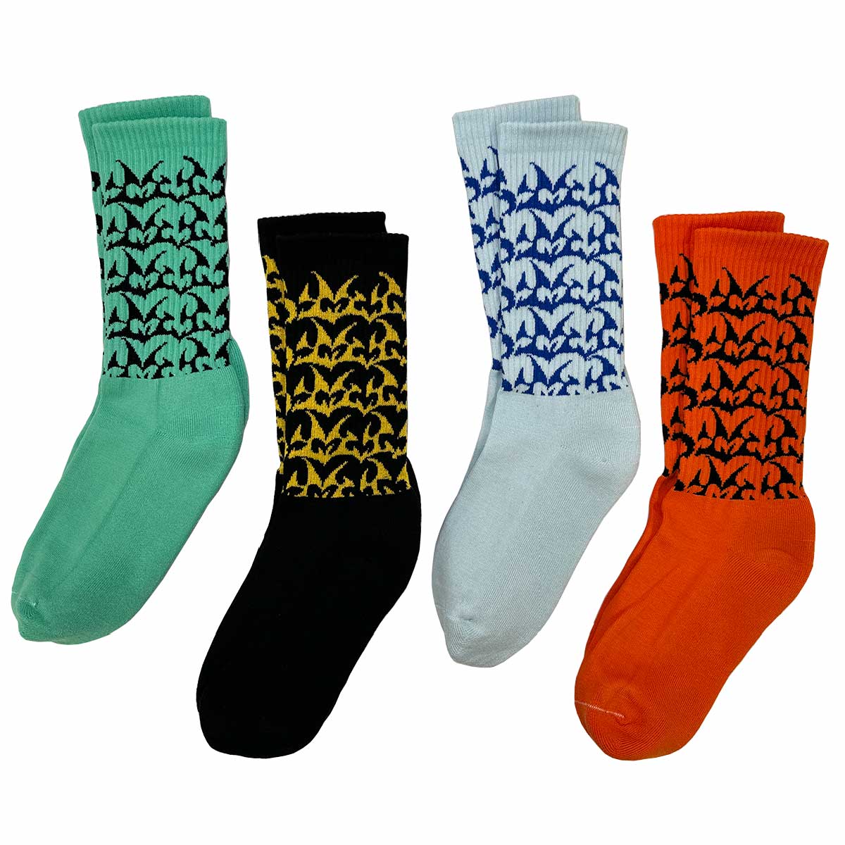 メンズ オリジナル 総柄編みスポーツソックス (品番CPWS-015)