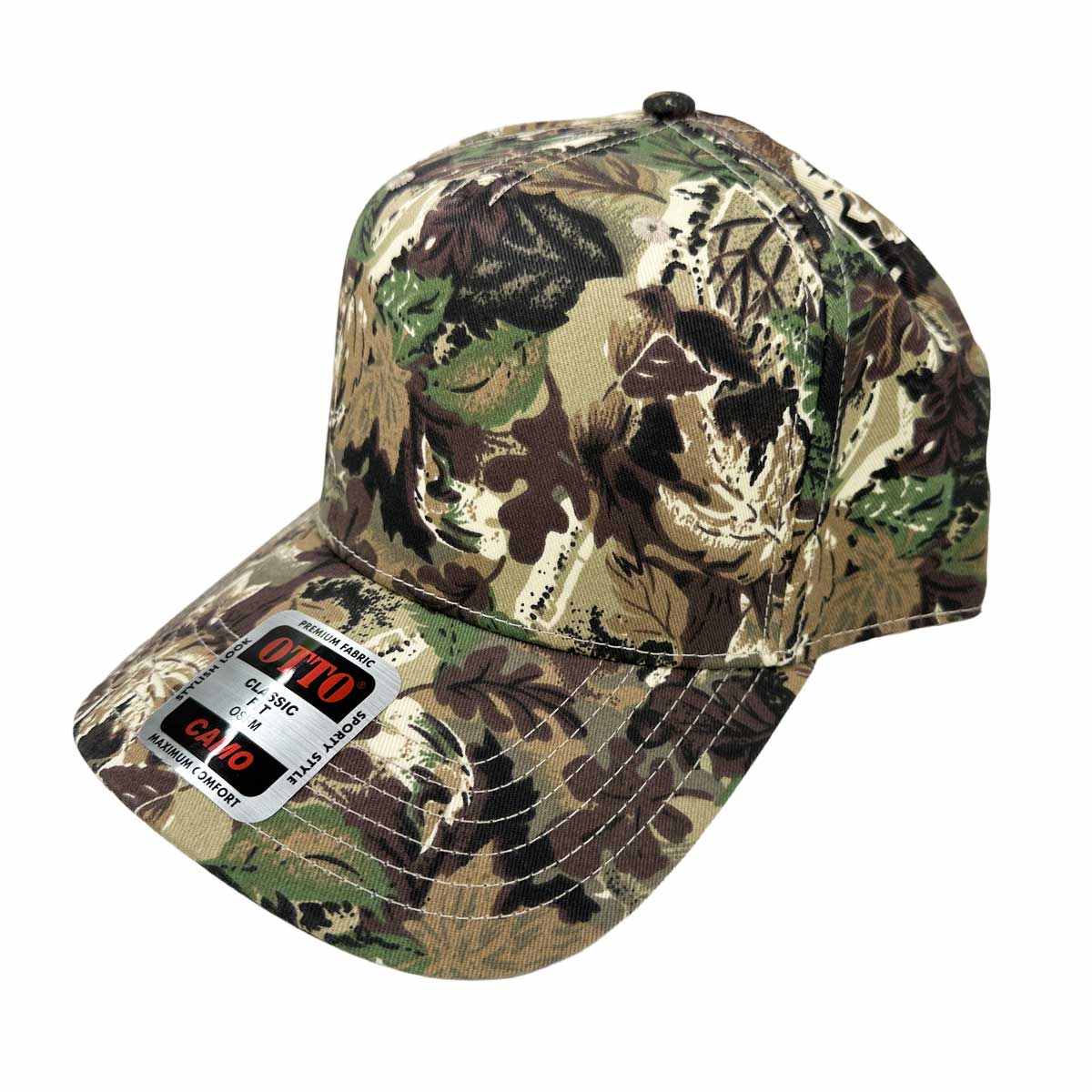 OTTO オットー カモフラージュ 5パネル ミッドプロファイル ベースボールキャップ (品番46-047)