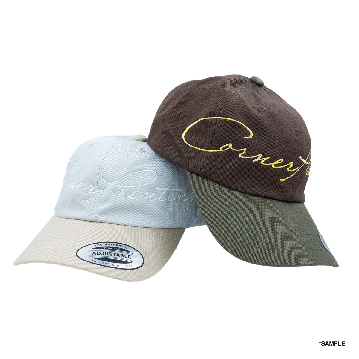 Yupoong 6-Panel Low-Profile Cotton Twill Two-Tone Cap [Via Transport Special Order] (#6245CM-VIA-Z)