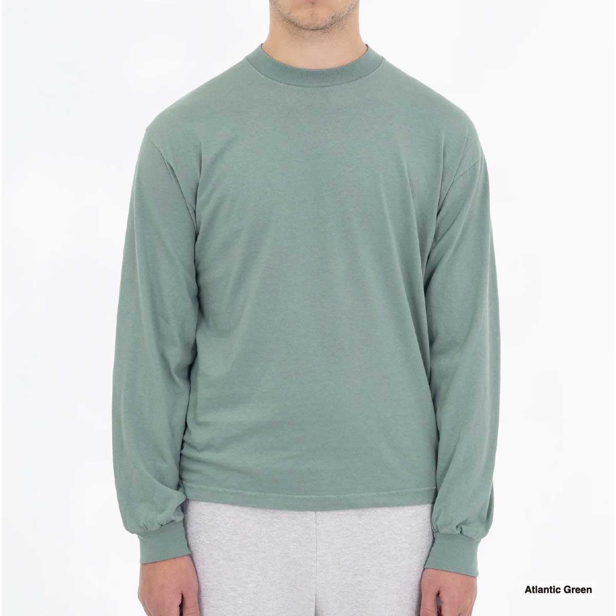 LOS ANGELES APPAREL Long-Sleeve Grmnt Dye Crew Neck 6.5oz (Item No. 1807GD-Z)