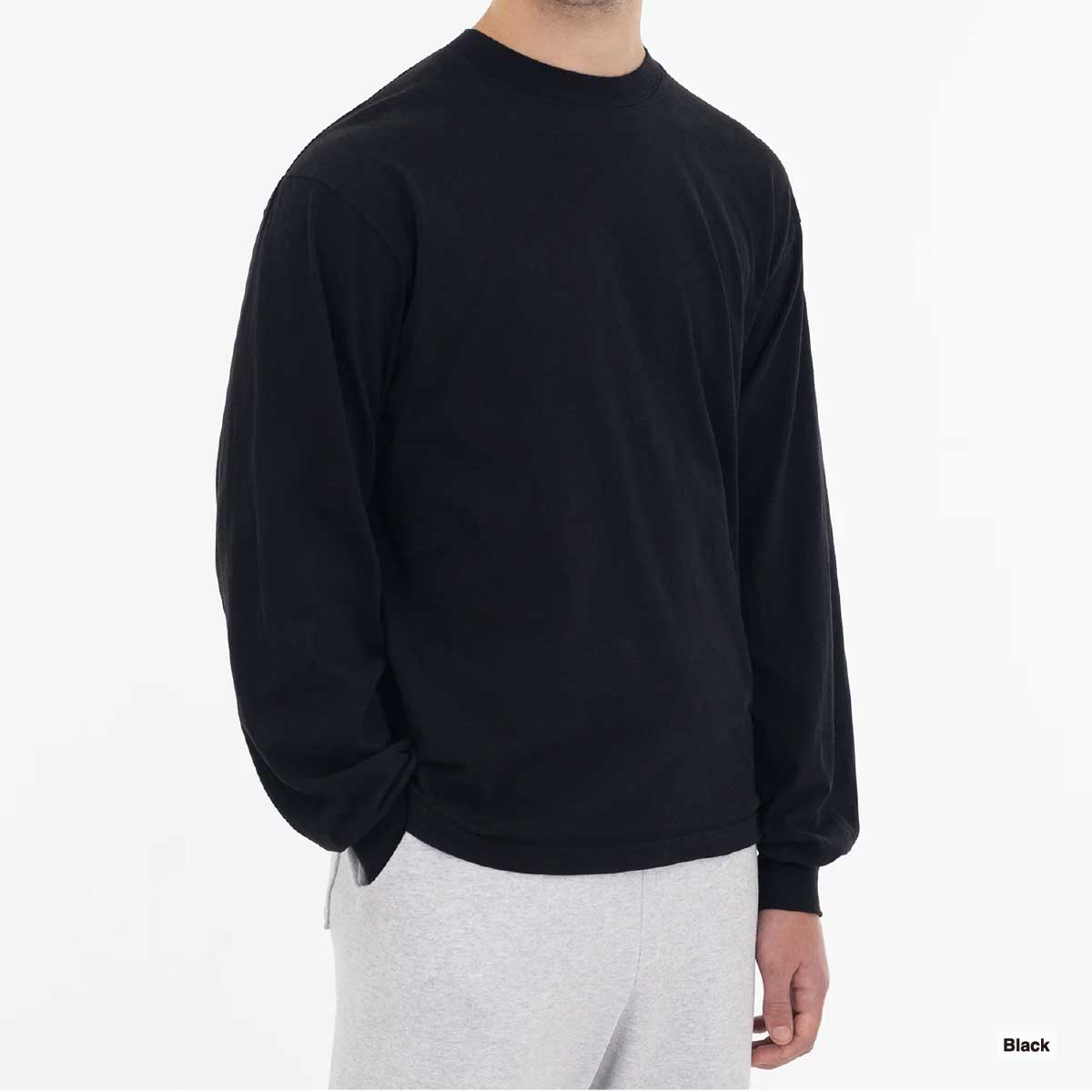 LOS ANGELES APPAREL Long-Sleeve Grmnt Dye Crew Neck 6.5oz (Item No. 1807GD-Z)