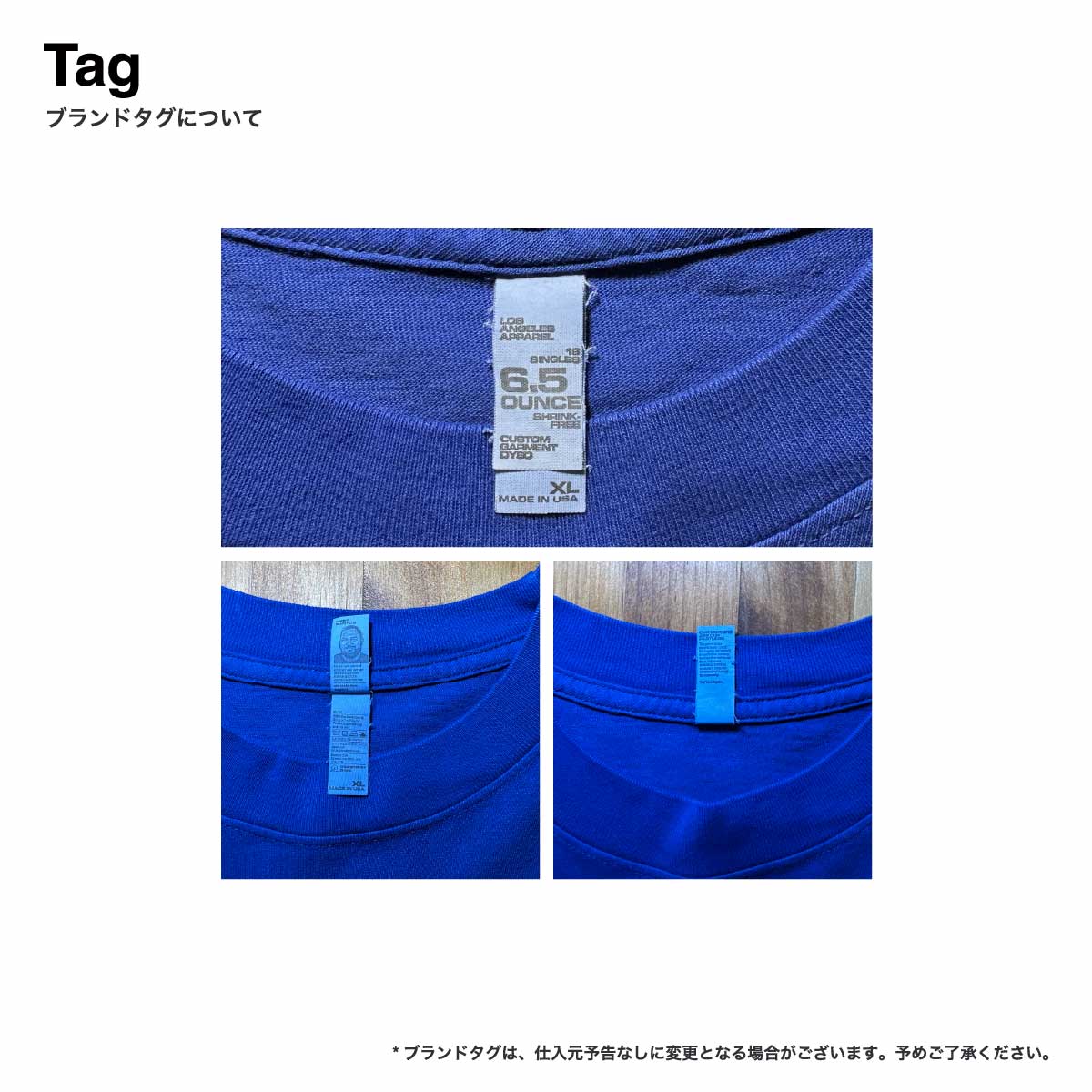 LOS ANGELES APPAREL Long-Sleeve Grmnt Dye Crew Neck 6.5oz (Item No. 1807GD-Z)