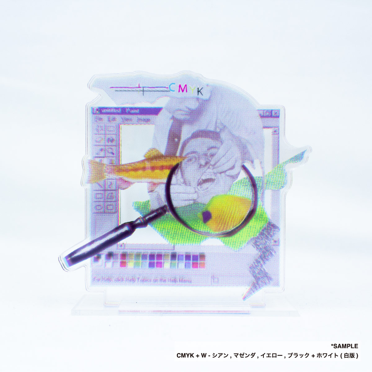 CMYKレイヤーアクリルスタンド (品番ACR-CMYK)