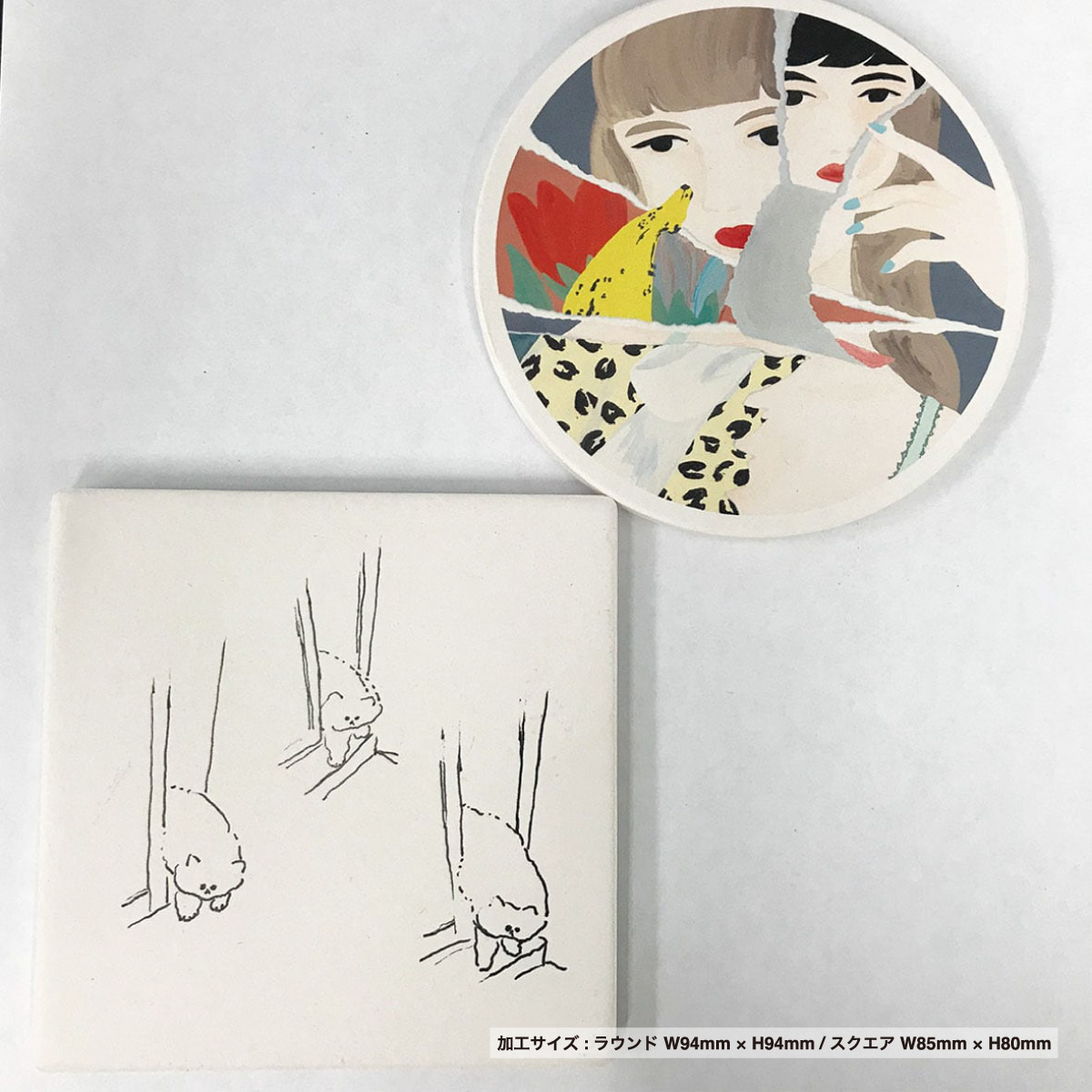 Trade Works トレードワークス プリントコースター (5個セット) (品番TS-1657_TS-1658)