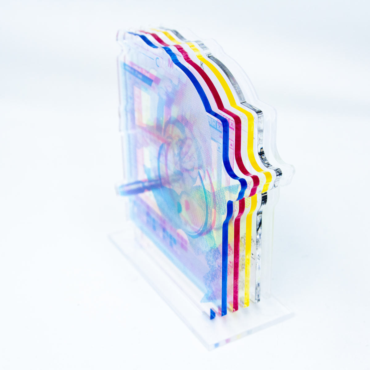 CMYKレイヤーアクリルスタンド (品番ACR-CMYK)