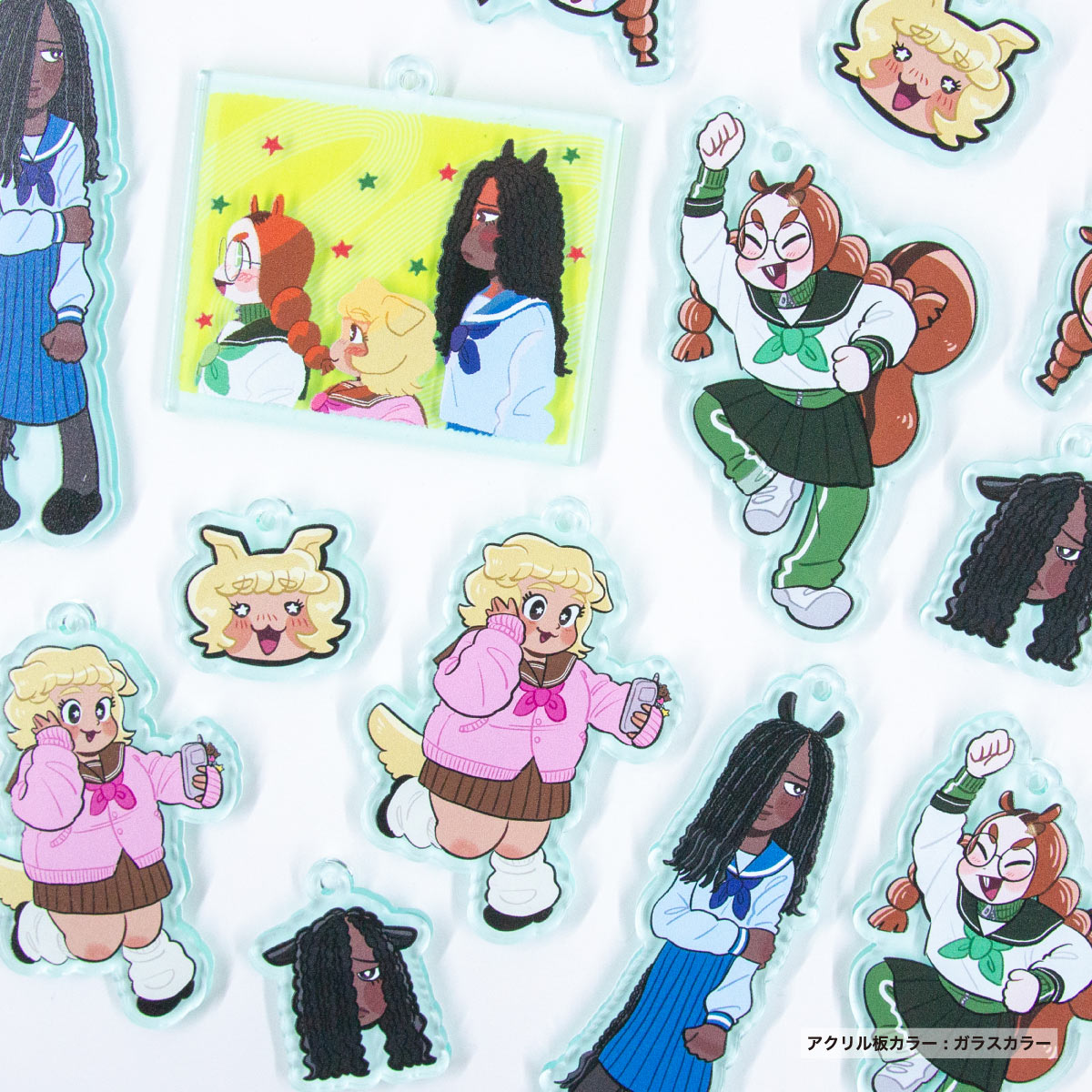 アクリルキーホルダー (5cm×5cm以内) (10個セット) (品番ACR-K05)