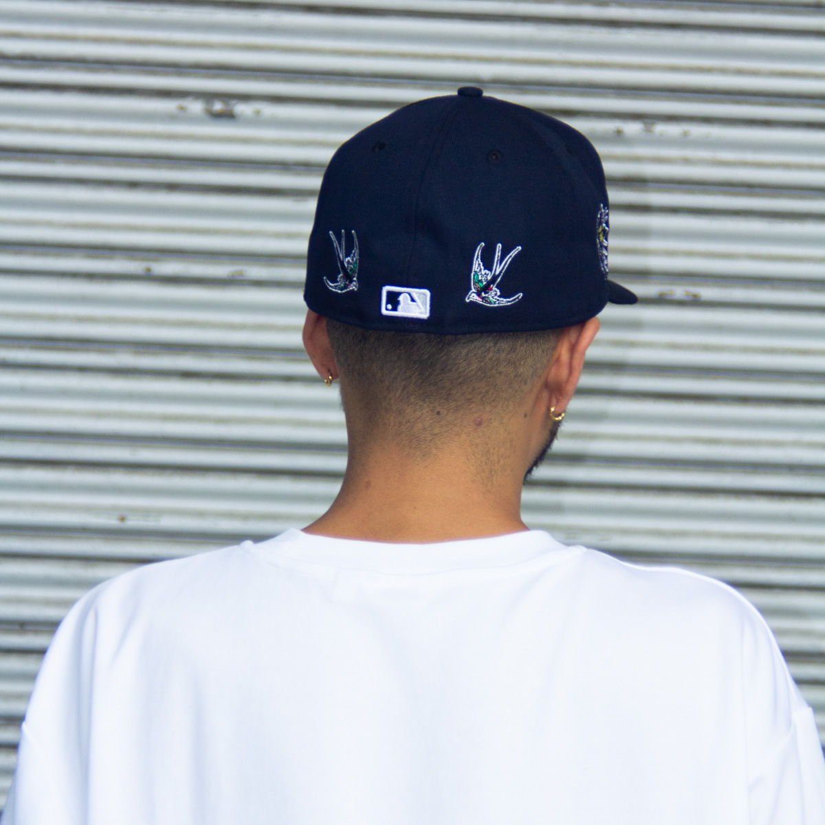 New Era キャップ M刺繍 青 7 1/8 ビンテージ RC 59FIFTY Powered by GORO NAKATSUGAWA（min-nano