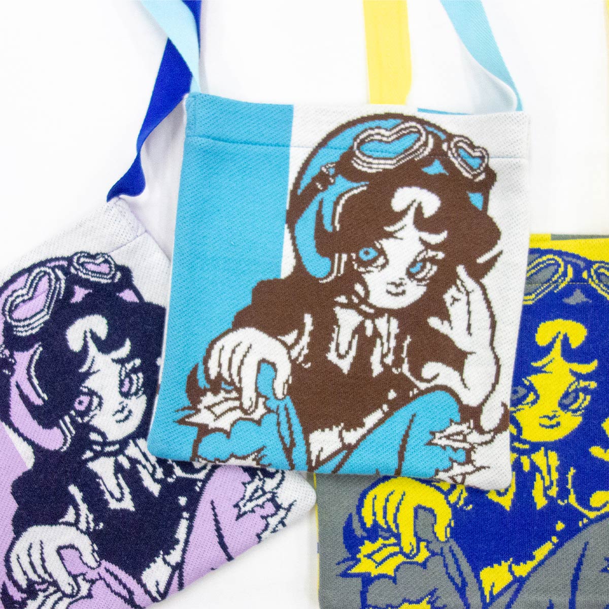 オリジナル編み総柄ショルダーバッグ (品番CPKN-005)