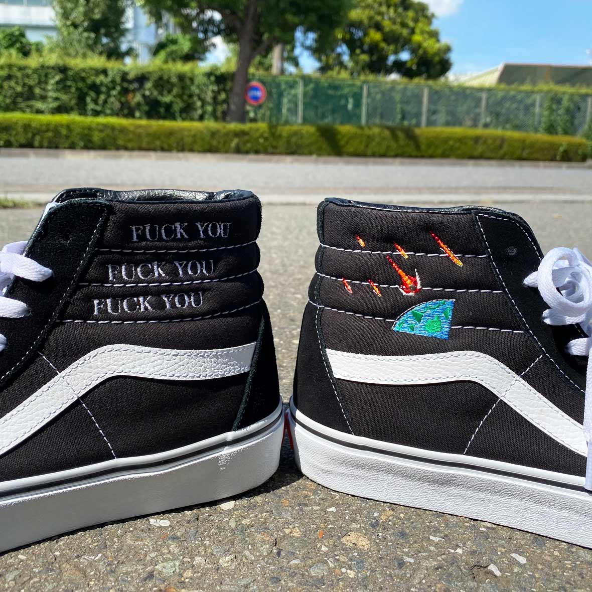 CORNER PRINTING | VANS SK8-HI (品番VAN-EMB002)