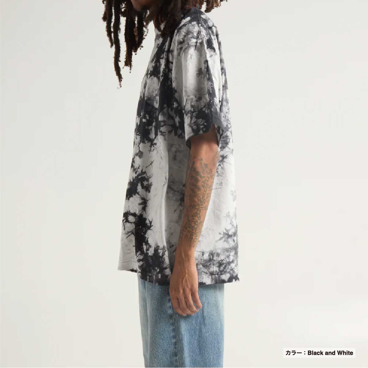 salsation ウェアーVTシャツ BROWN Tie-dye CORNER PRINTING | SHAKA WEAR シャカウェア 7.5 oz Max
