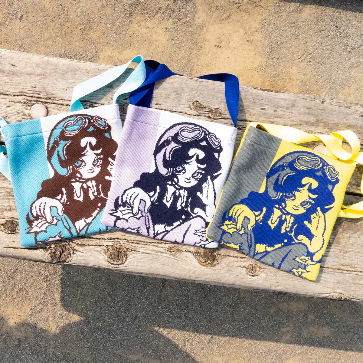 オリジナル編み総柄ショルダーバッグ (品番CPKN-005)