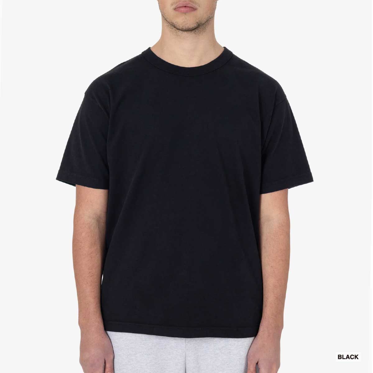 LOS ANGELES APPAREL Short Sleeve Binding Garment Dye T-Shirt 8.5oz [*Domestic]  (#1203GD-Z)