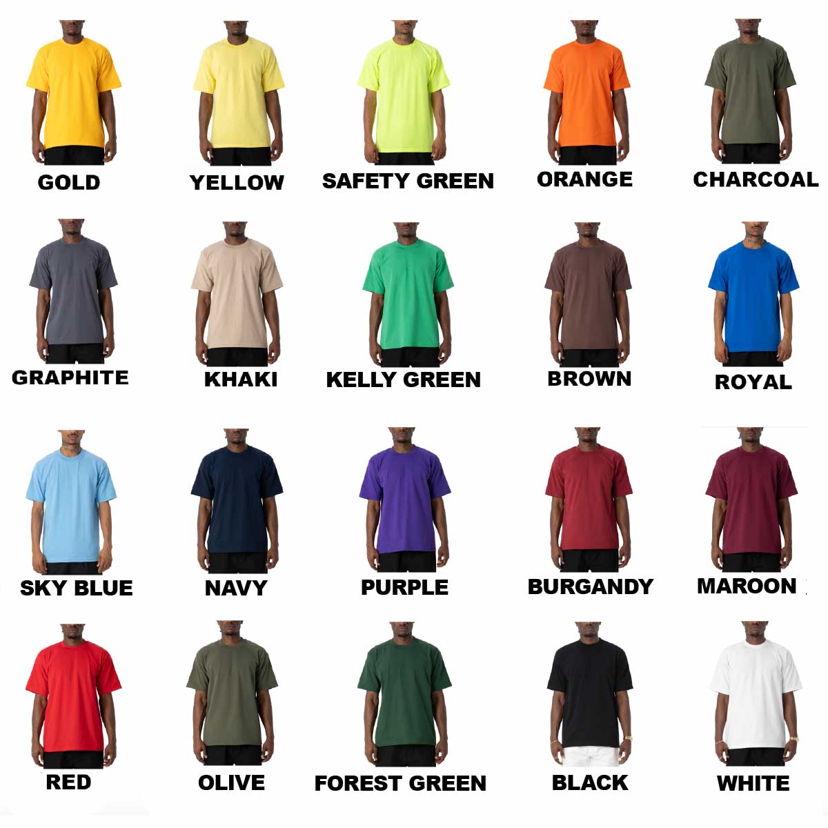 PROCLUB proclub 6.5 oz Heavyweight T-Shirt (#PROC-T0041_PCHeavy101)