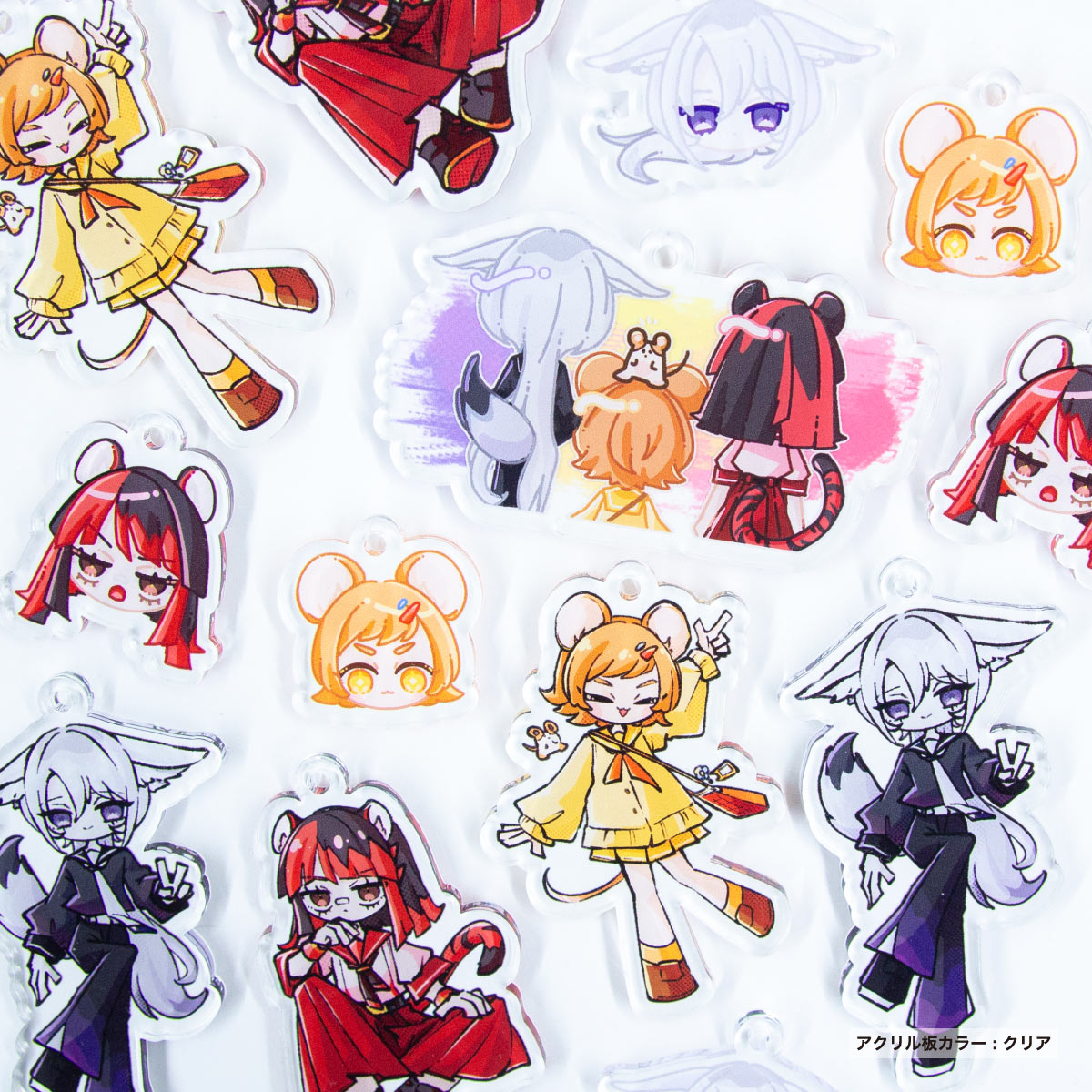 アクリルキーホルダー (9cm×9cm以内) (10個セット) (品番ACR-K09)