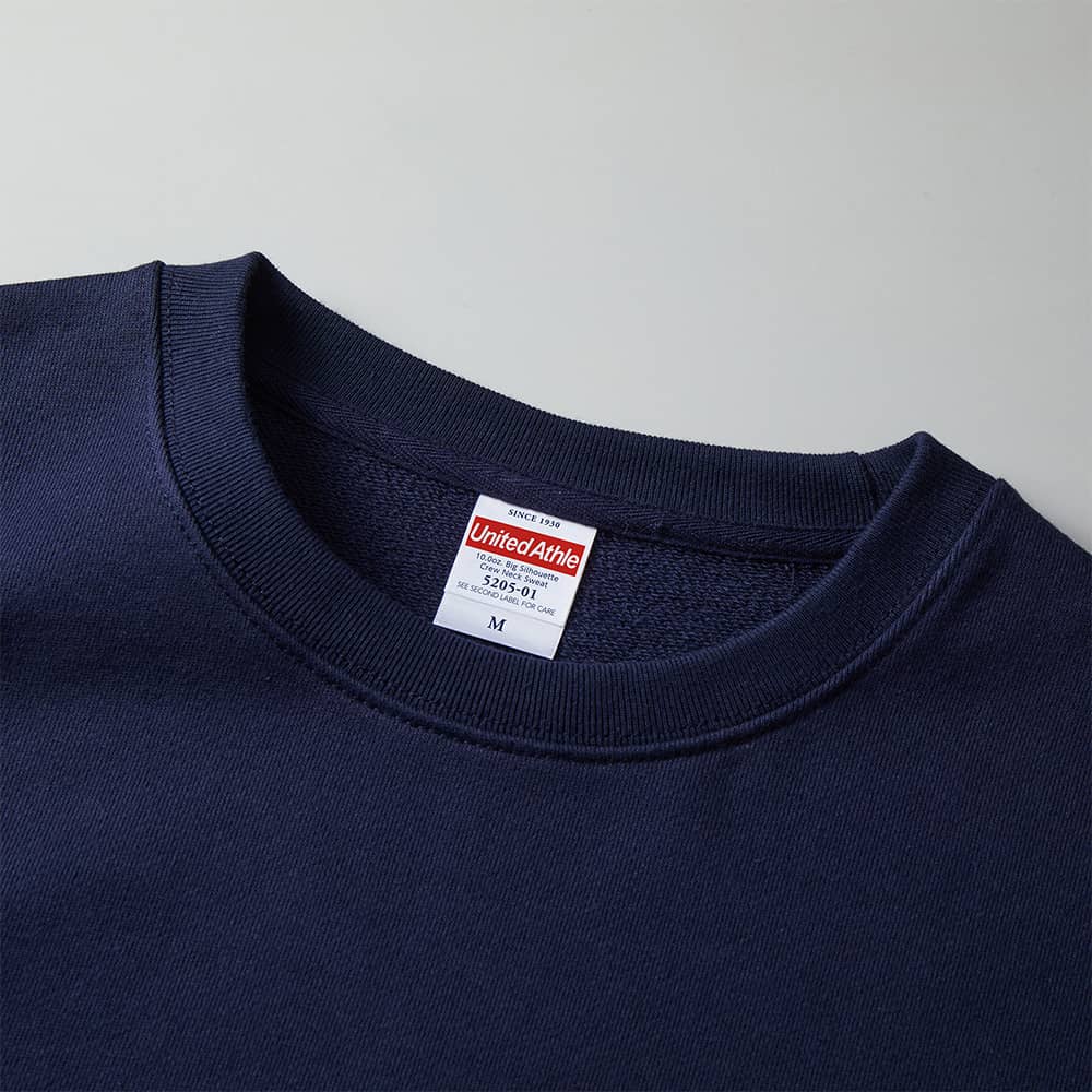 United Athle ユナイテッドアスレ 10.0 oz ビッグシルエット クルーネック スウェット 裏パイル (品番5205-01)