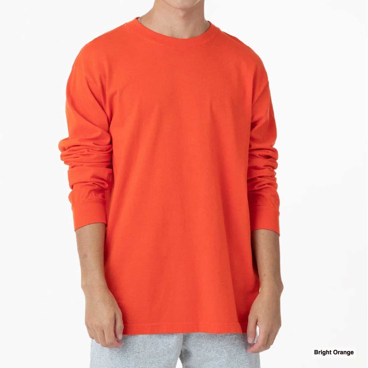 LOS ANGELES APPAREL Long-Sleeve Grmnt Dye Crew Neck 6.5oz (Item No. 1807GD-Z)