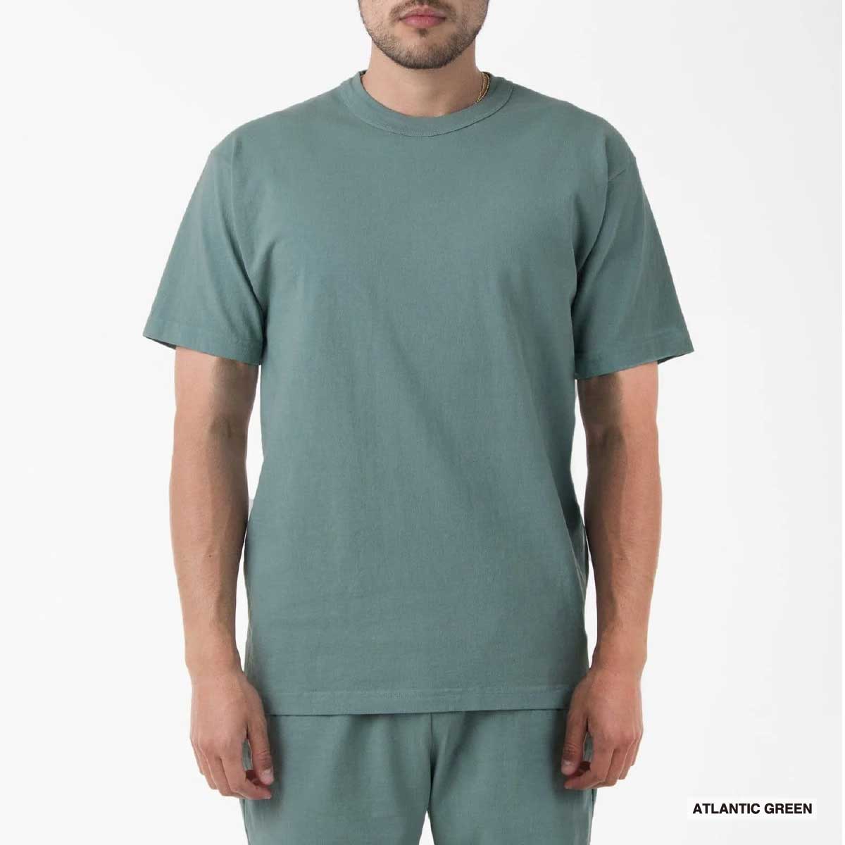 LOS ANGELES APPAREL Short Sleeve Binding Garment Dye T-Shirt 8.5oz [*Domestic]  (#1203GD-Z)