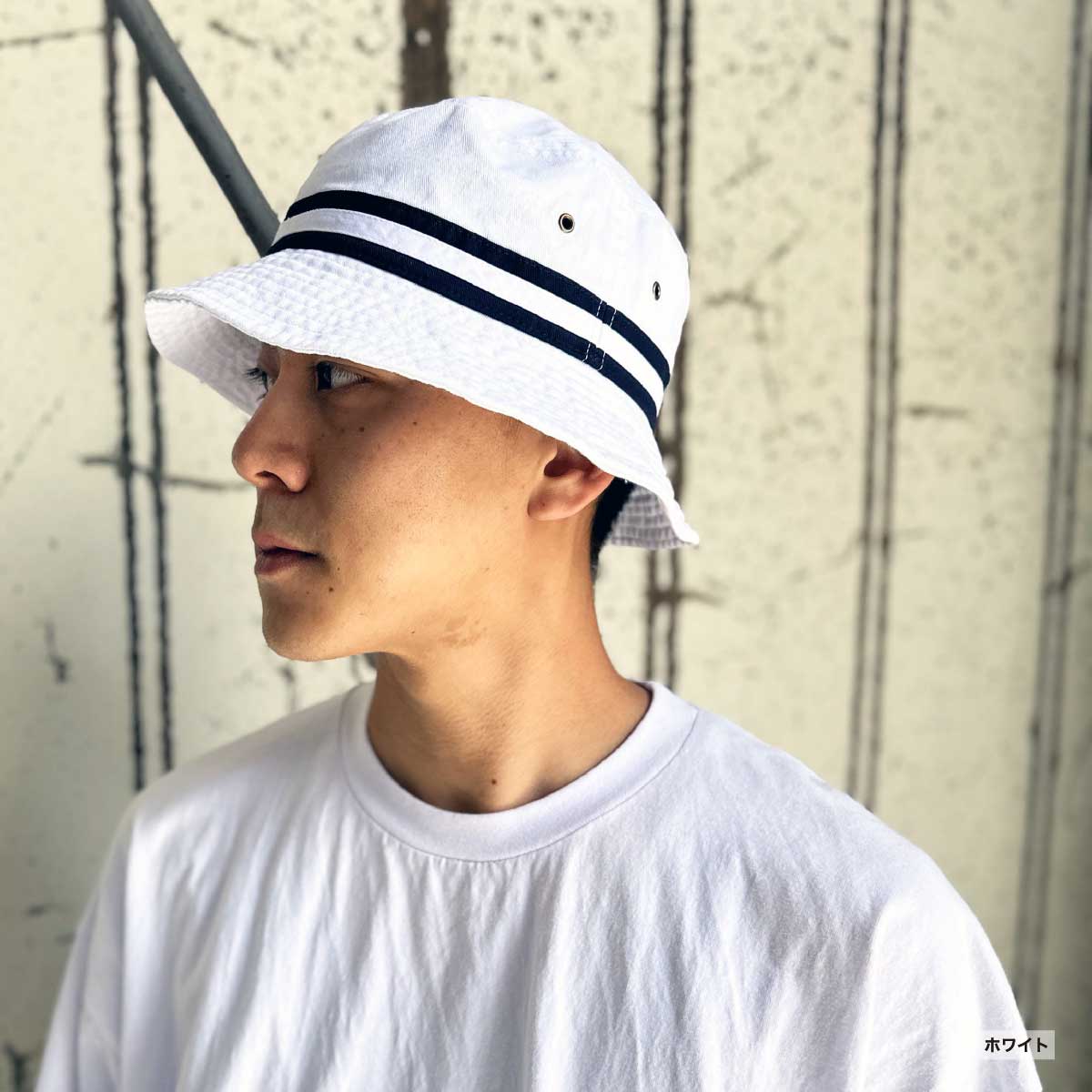 newhattan ニューハッタン ストライプ バケットハット (品番NF1595)