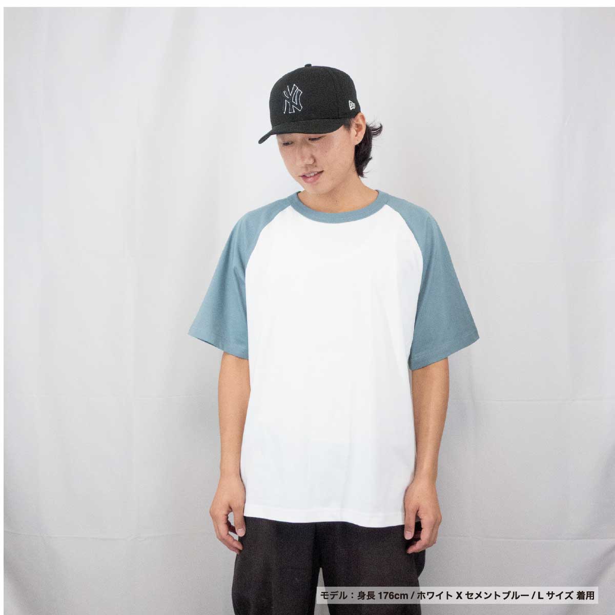 D-FACTORY ディーファクトリー 6.6 oz プレミアムコンフォートラグランスリーブTシャツ (品番DF1115)