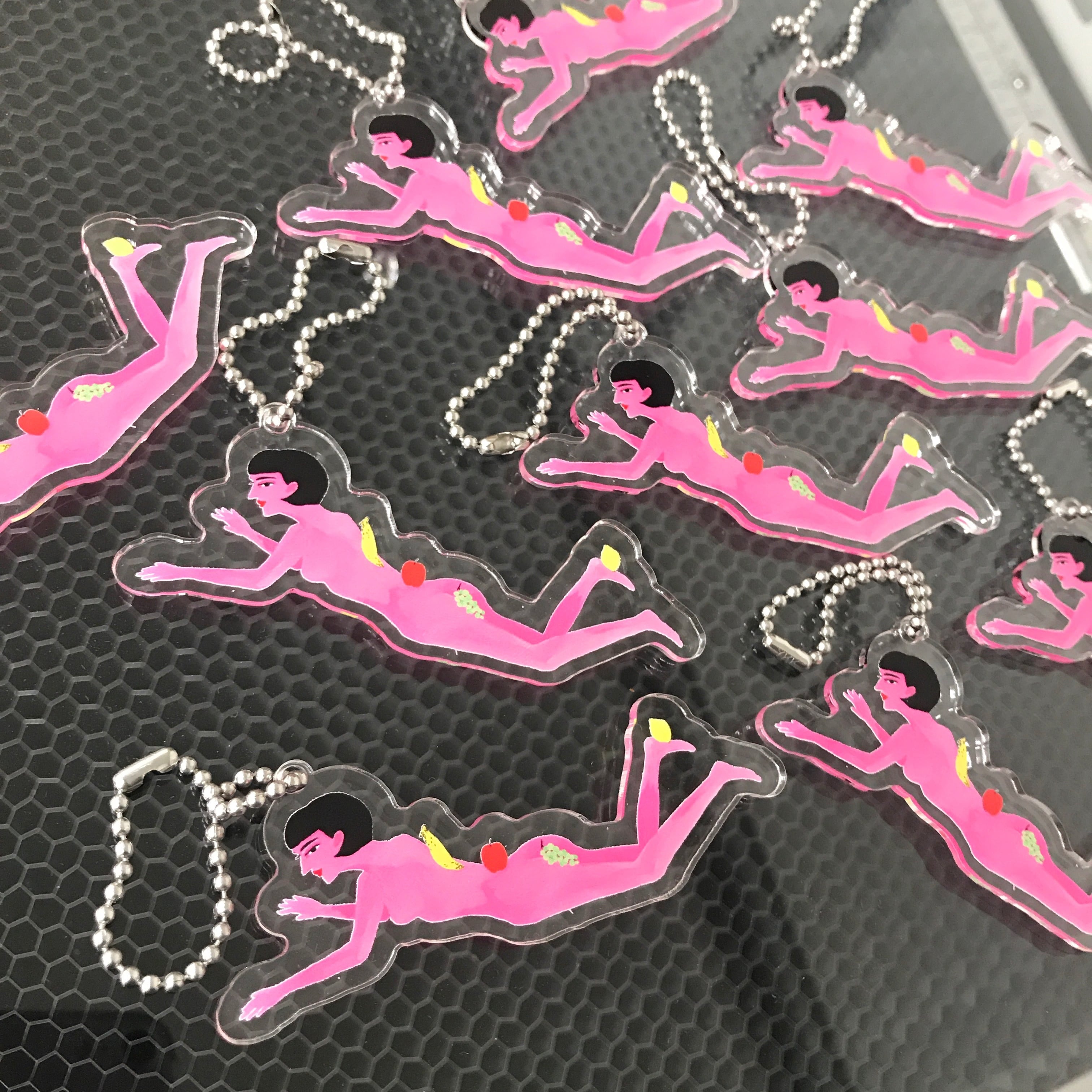 [Bulk Discount]   Acrylic Key Ring 5cm x 5cm or Less (Set of 100) (#ACR-K05_100)