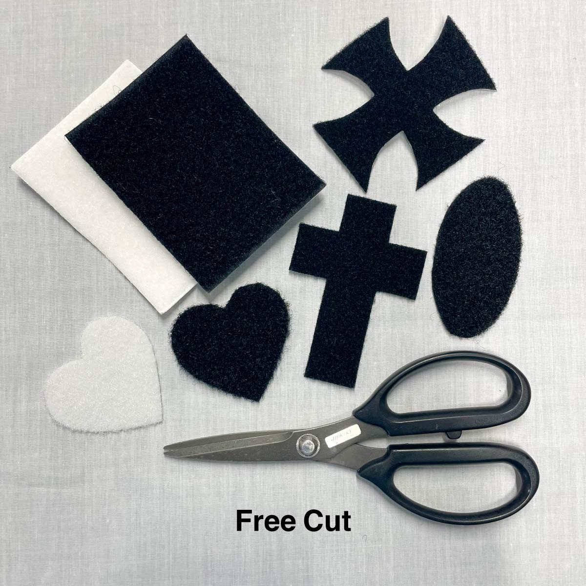 Velcro tape embroidery sticker badge 80mm x 80mm or less (set of 5) (#WAP-80-6)