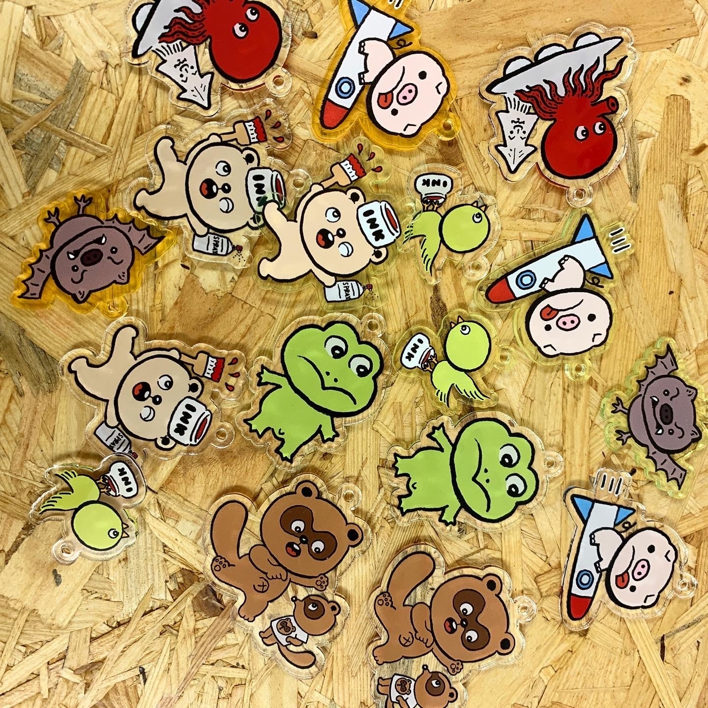 [Bulk Discount]   Acrylic Key Ring 5cm x 5cm or Less (Set of 100) (#ACR-K05_100)