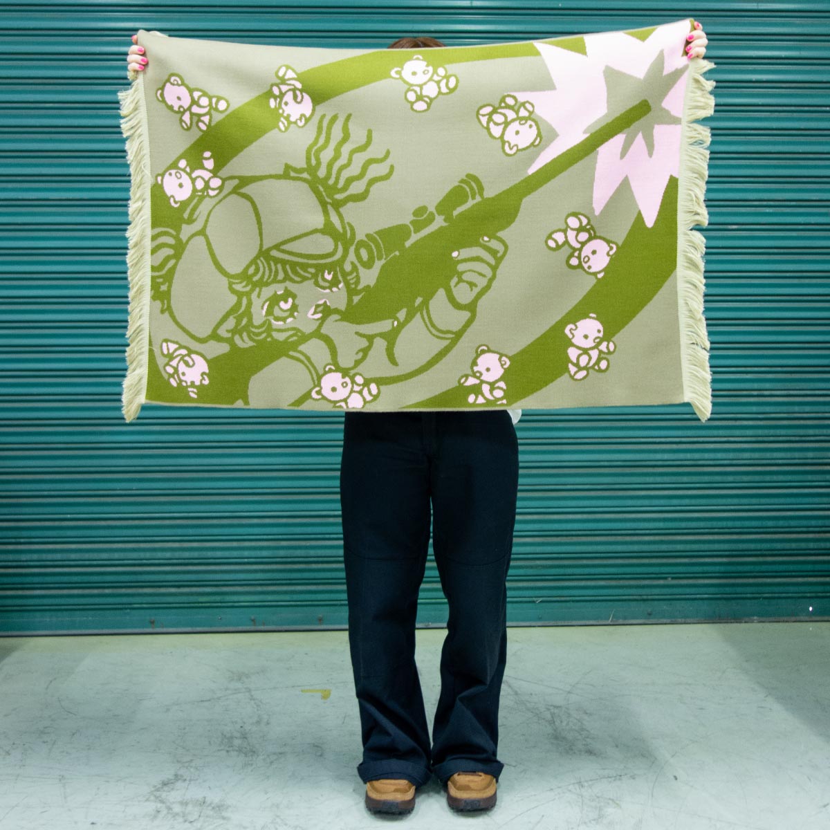 Original Knitted Full-Patterned Rug Blanket