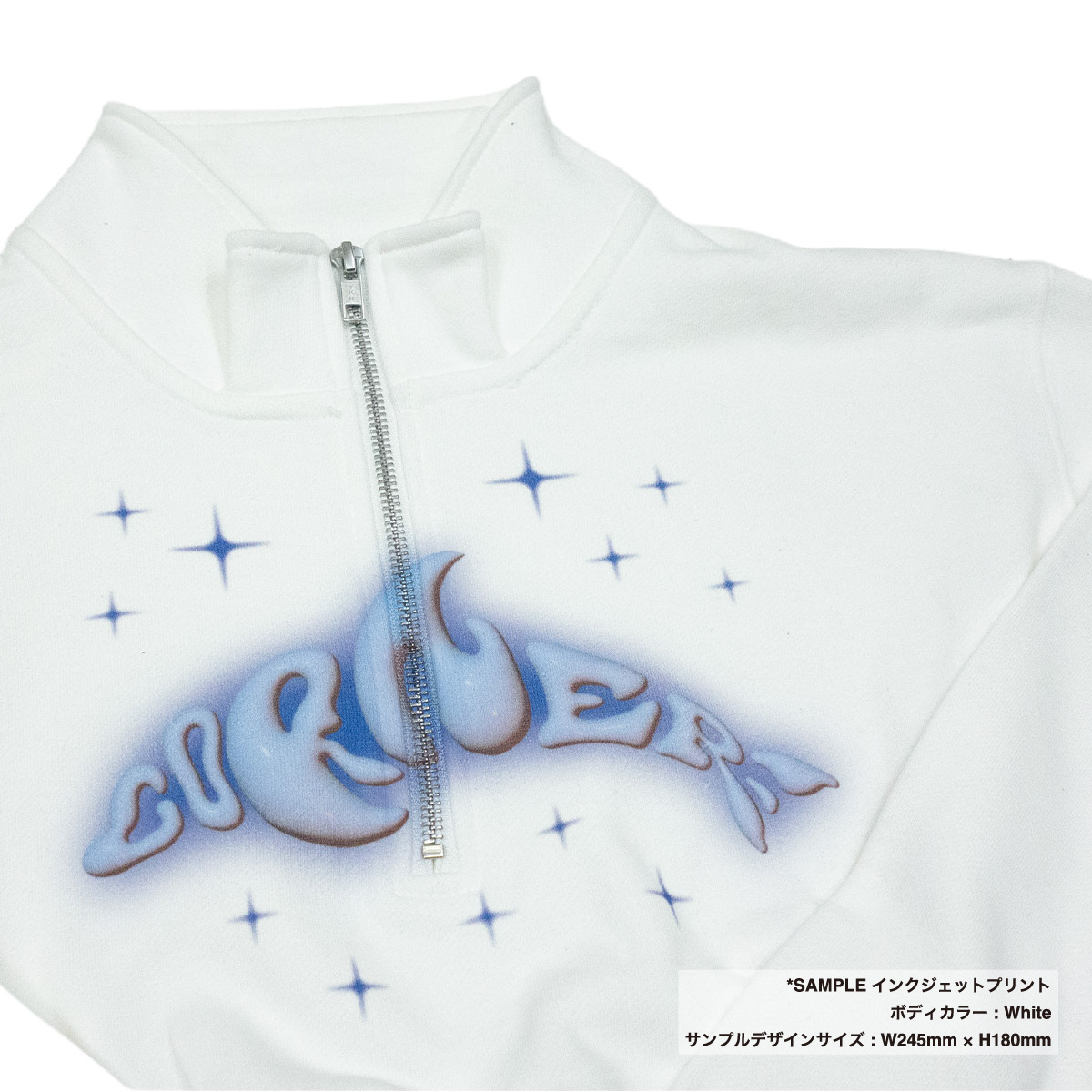 Cropped Half-Zip Sweatshirt (#CPCHZS-SH2253)