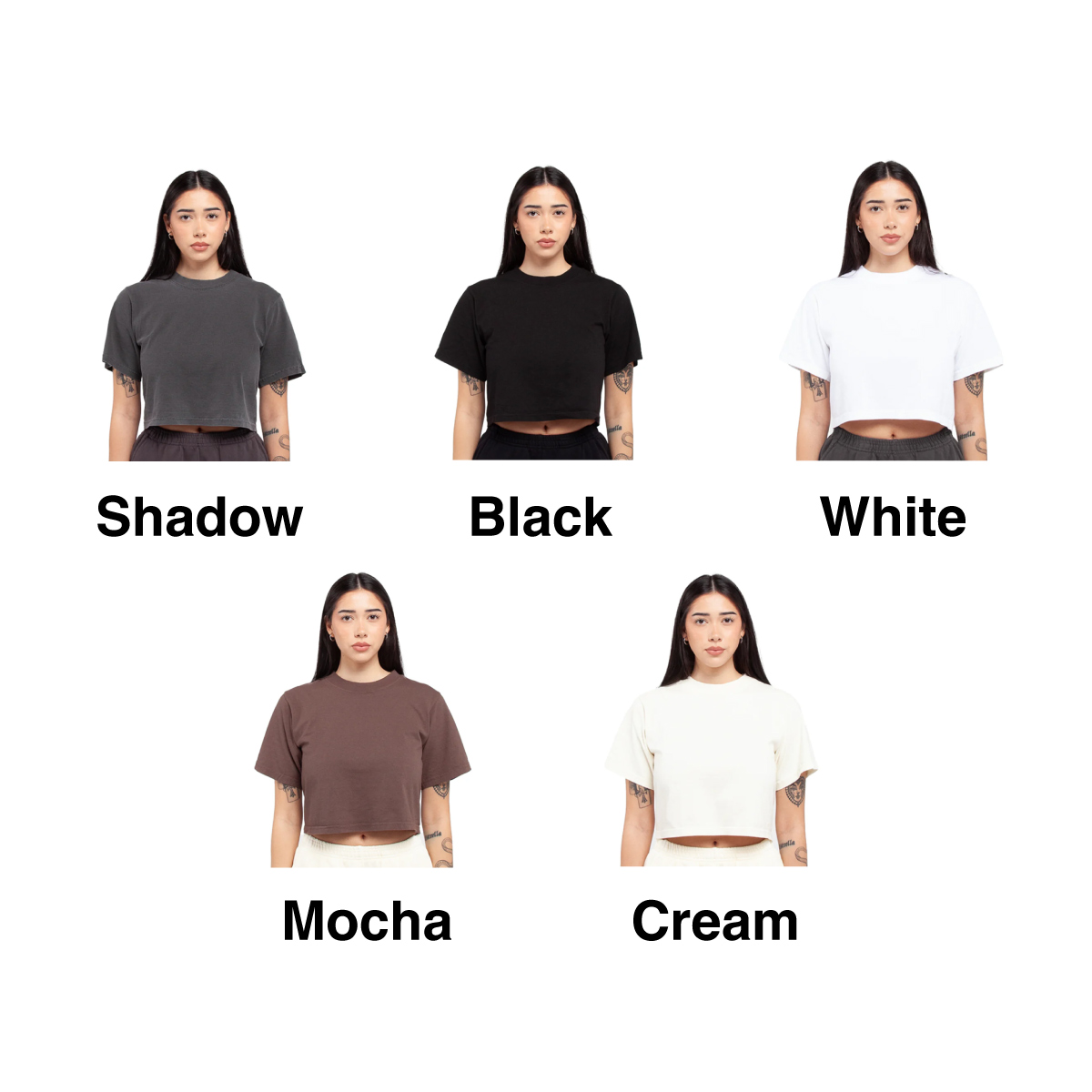 SHAKA WEAR Women Garment Dye Crop Top (#SWGDWCT)