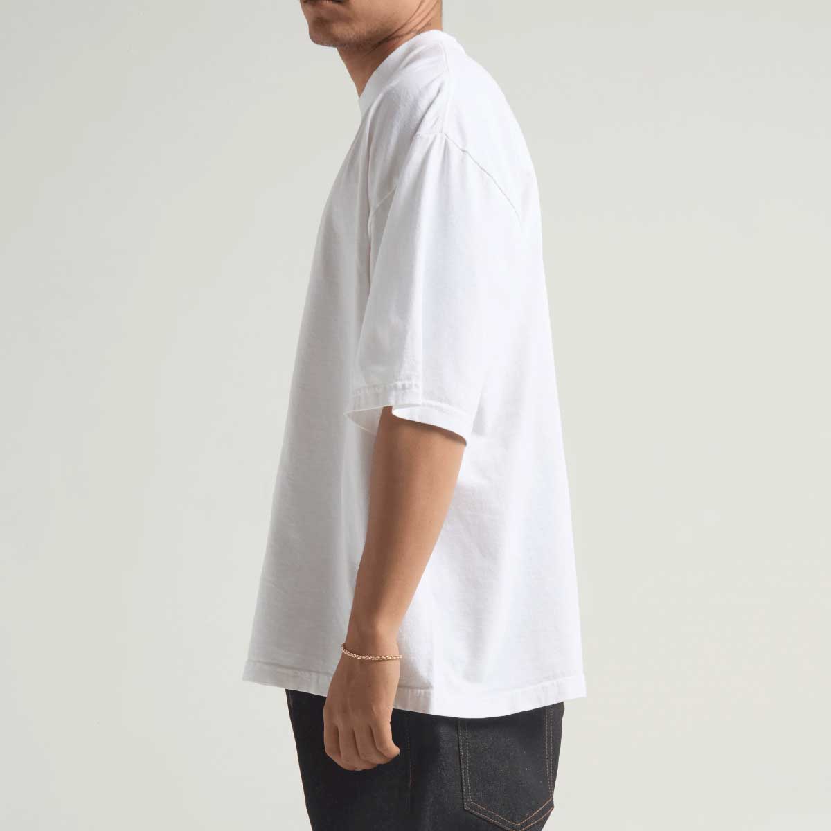 6.5oz Garment Dye Crew Neck T-Shirt White