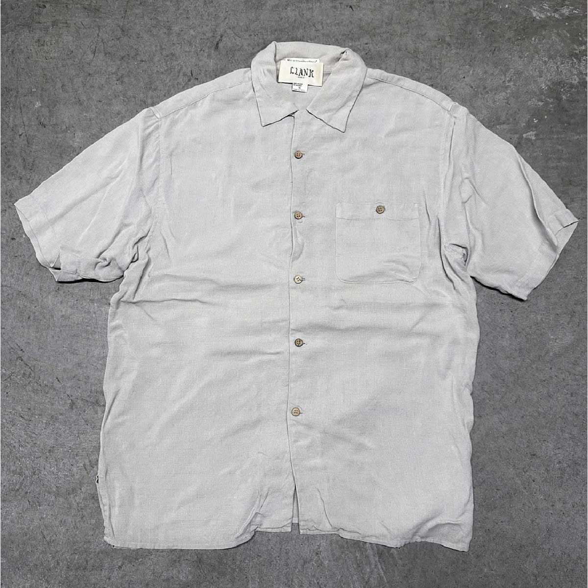 【新品未使用】WRAPINKNOT_FRONT ZIP SHORT SHIRT CORNER PRINTING | CLANK/USED クランク/ユーズド Short Sleeve