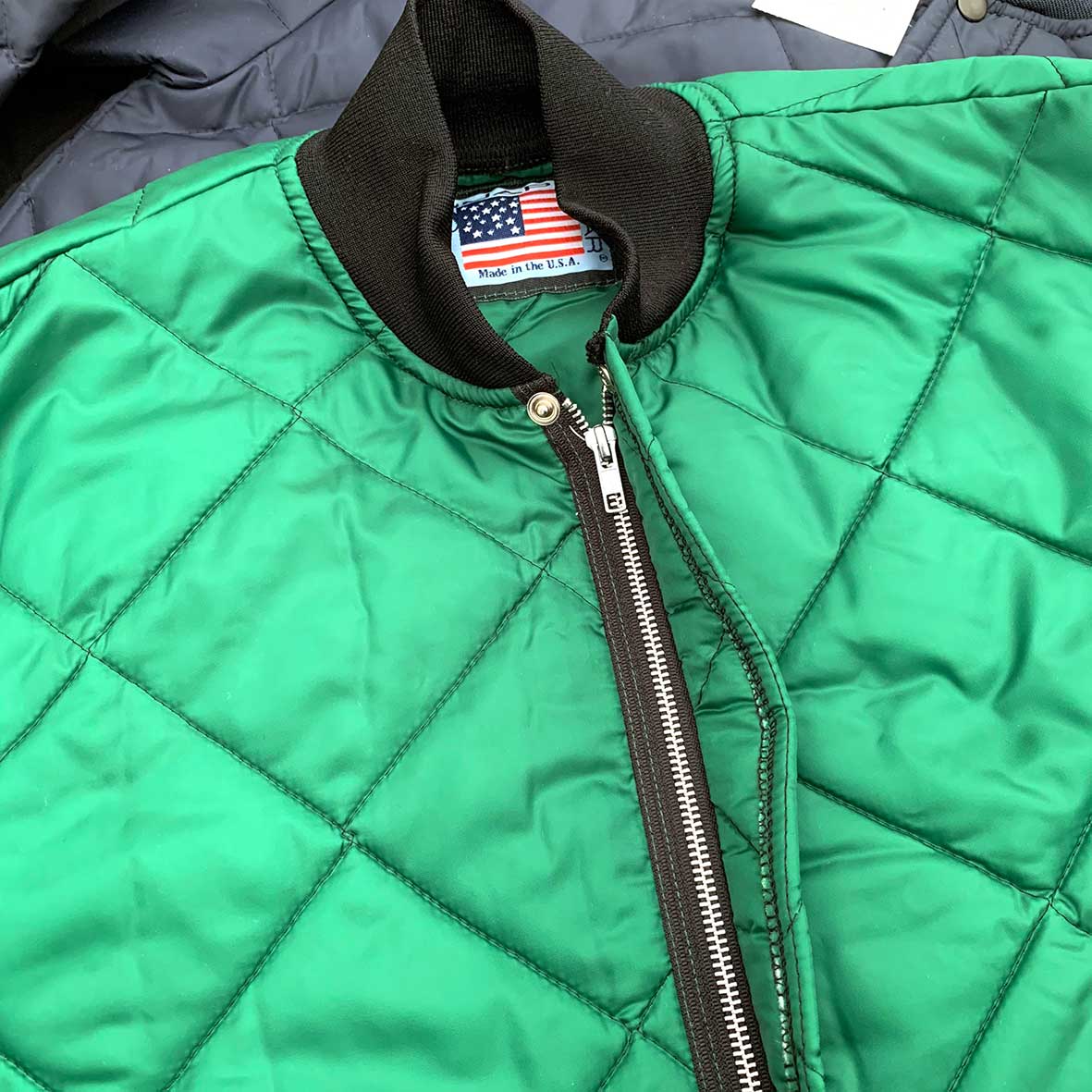 [Clearance SALE]  SNAP'N'WEAR Quilted Jacket with Knit Collar and Cuffs, Domestic (#1000US)