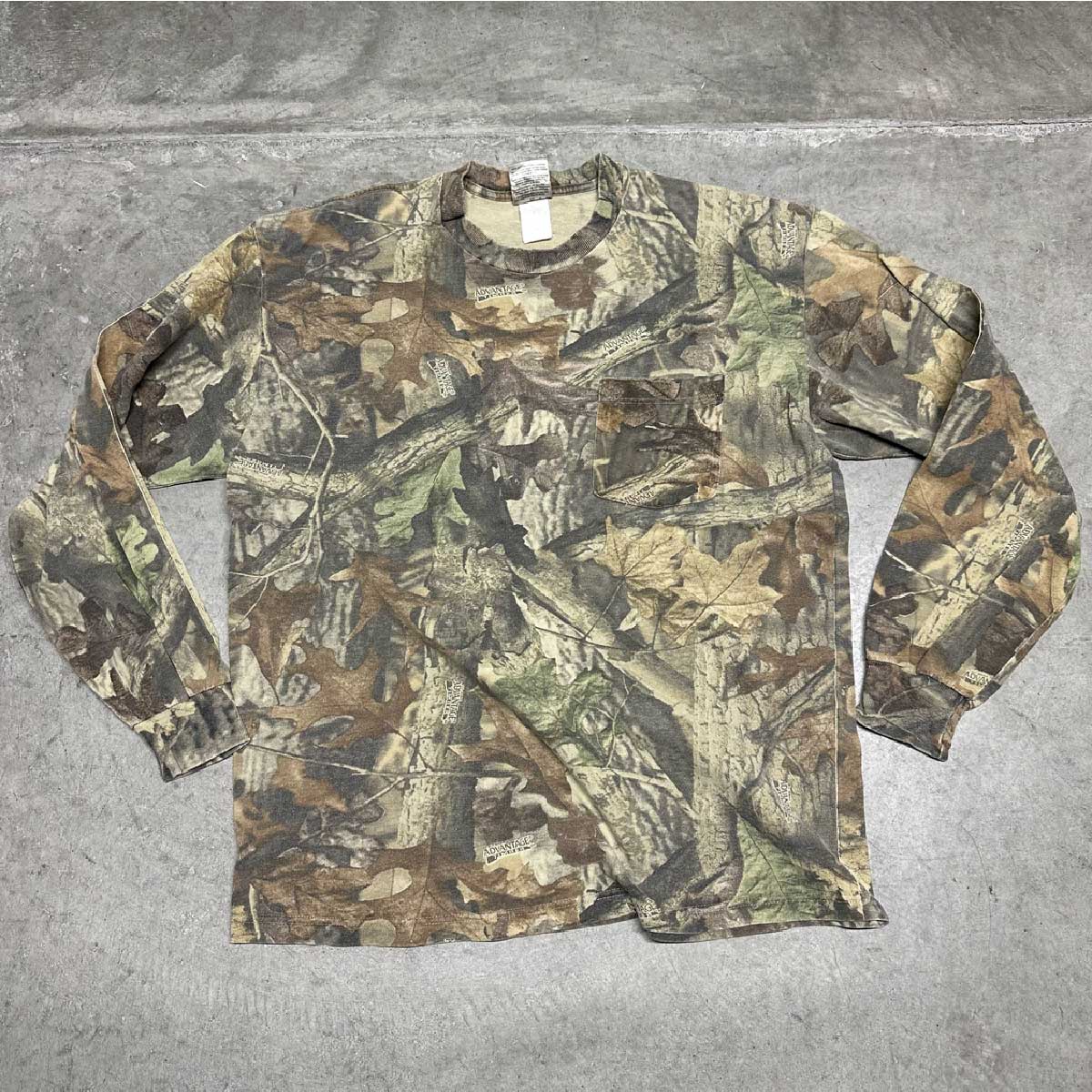 JERZEES/USED - Outdoors Real Tree Camo (ADVANTAGE TIMBER) L/S T-shirt (品番CU134)