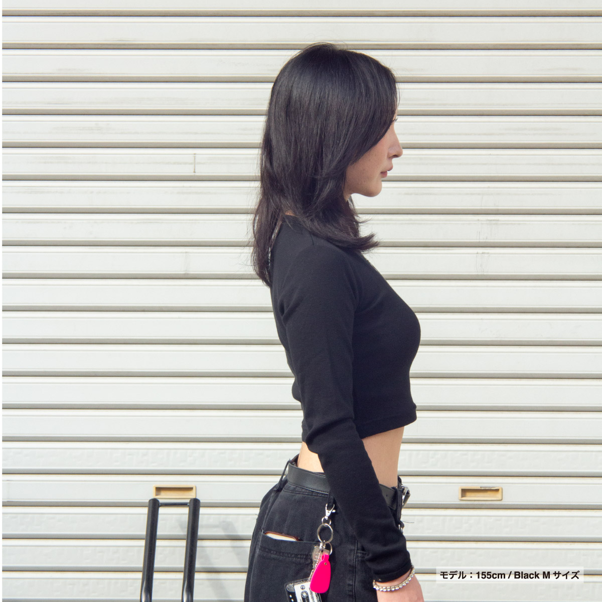 クロップド L/S Tシャツ (品番CPCLST-DM4510)