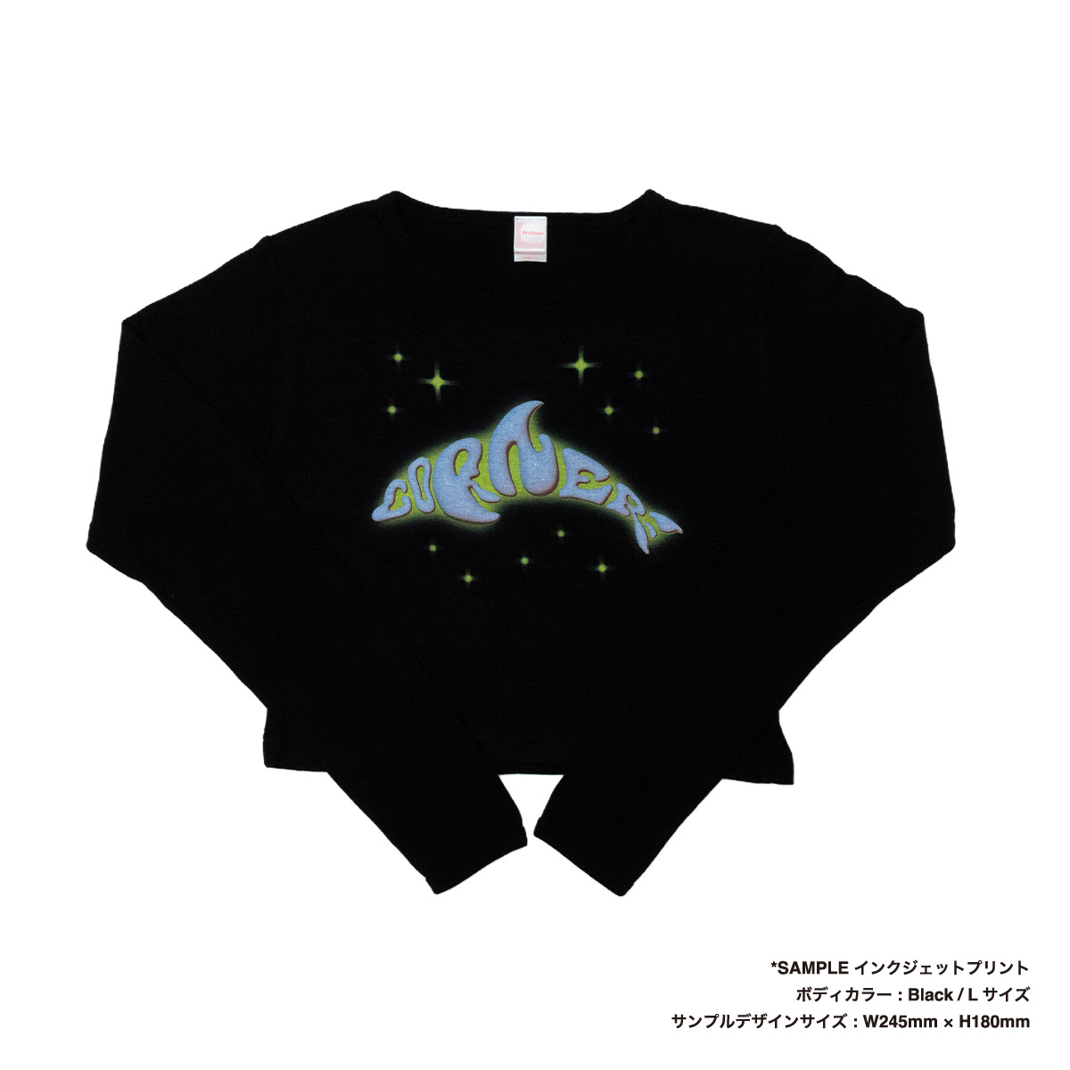 Cropped Long Sleeve T-Shirt (#CPCLST-DM4510)