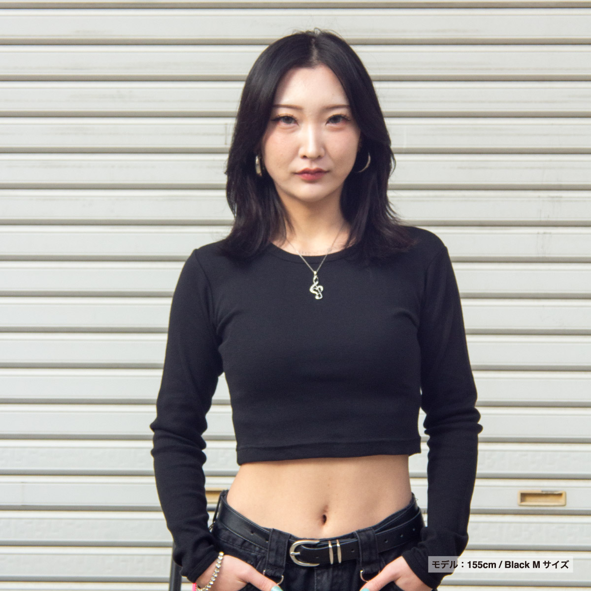 クロップド L/S Tシャツ (品番CPCLST-DM4510)