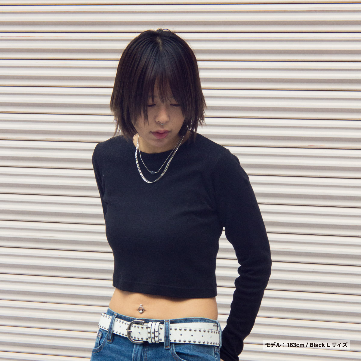 クロップド L/S Tシャツ (品番CPCLST-DM4510)