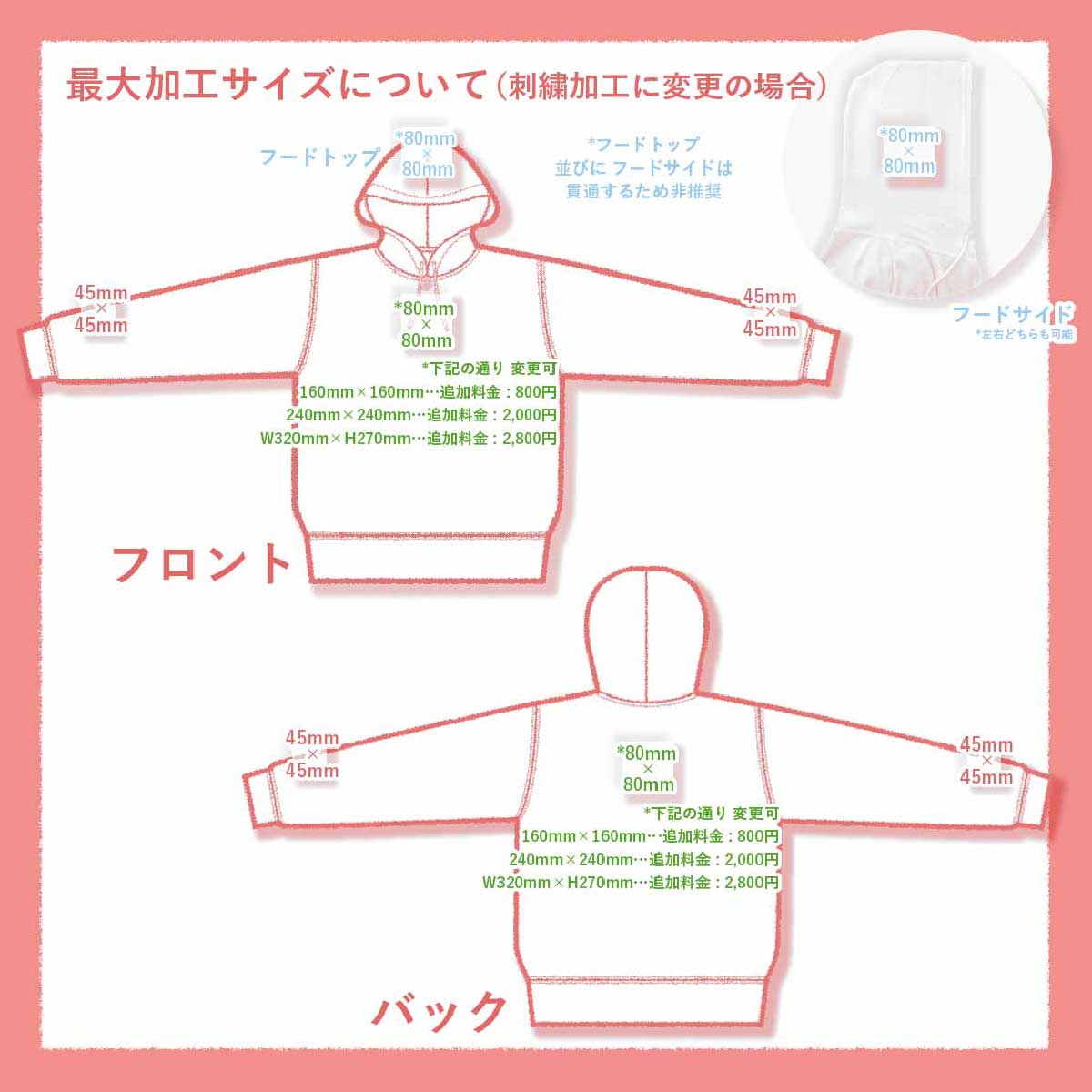 CROSS & STITCH クロスアンドスティッチ 10.0oz レギュラーウエイト P/O ポケットレスパーカ (品番SP2252)