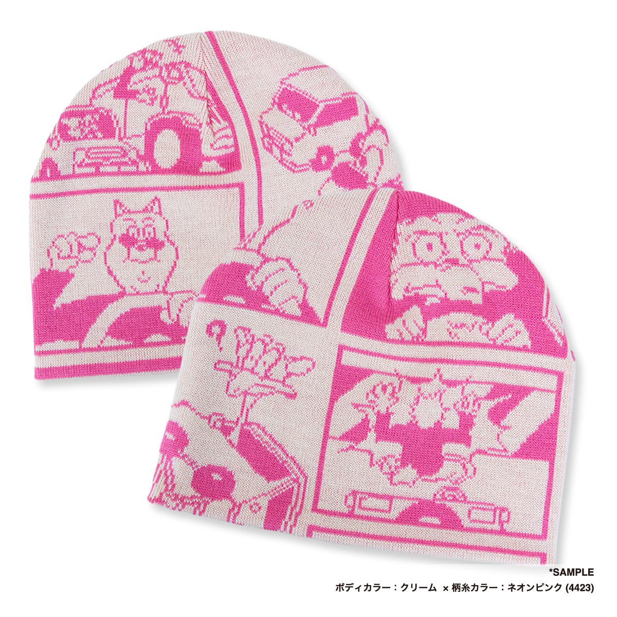 kwikie ビーニー　ピンク　完売品 SPORT b. 刺繍 コットン ビーニー 