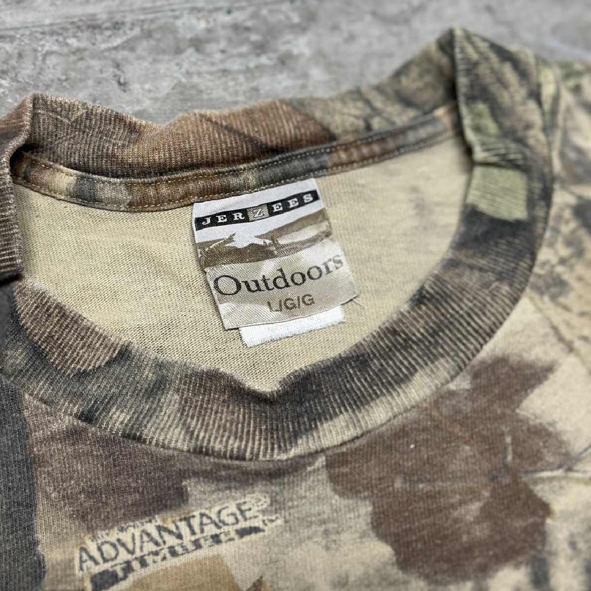 JERZEES/USED - Outdoors Real Tree Camo (ADVANTAGE TIMBER) L/S T-shirt (品番CU134)