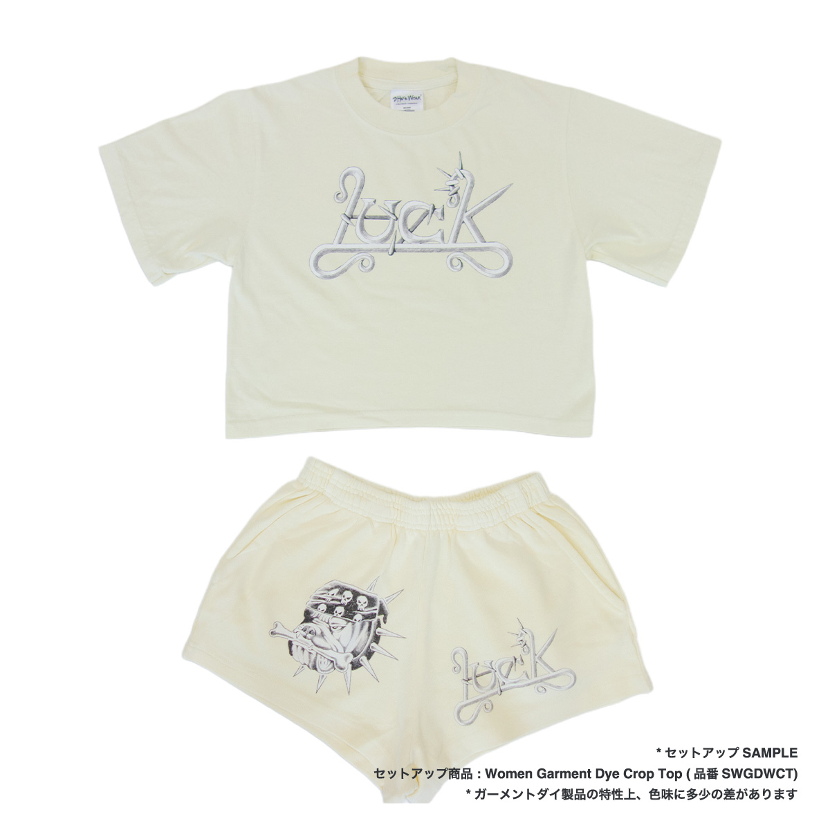 CORNER PRINTING | SHAKA WEAR シャカウェア Women Garment Dye