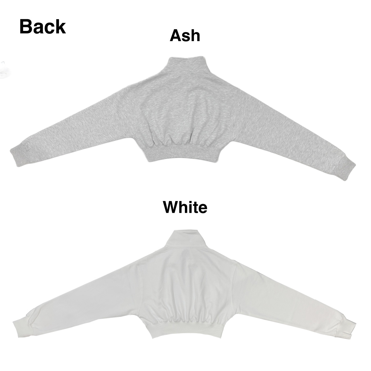 クロップドハーフジップスウェットシャツ (品番CPCHZS-SH2253)