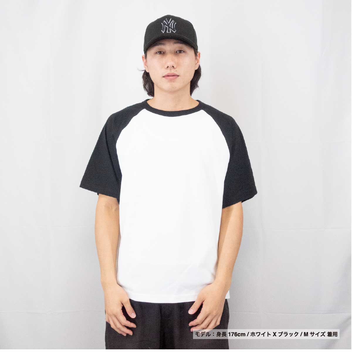 D-FACTORY ディーファクトリー 6.6 oz プレミアムコンフォートラグランスリーブTシャツ (品番DF1115)