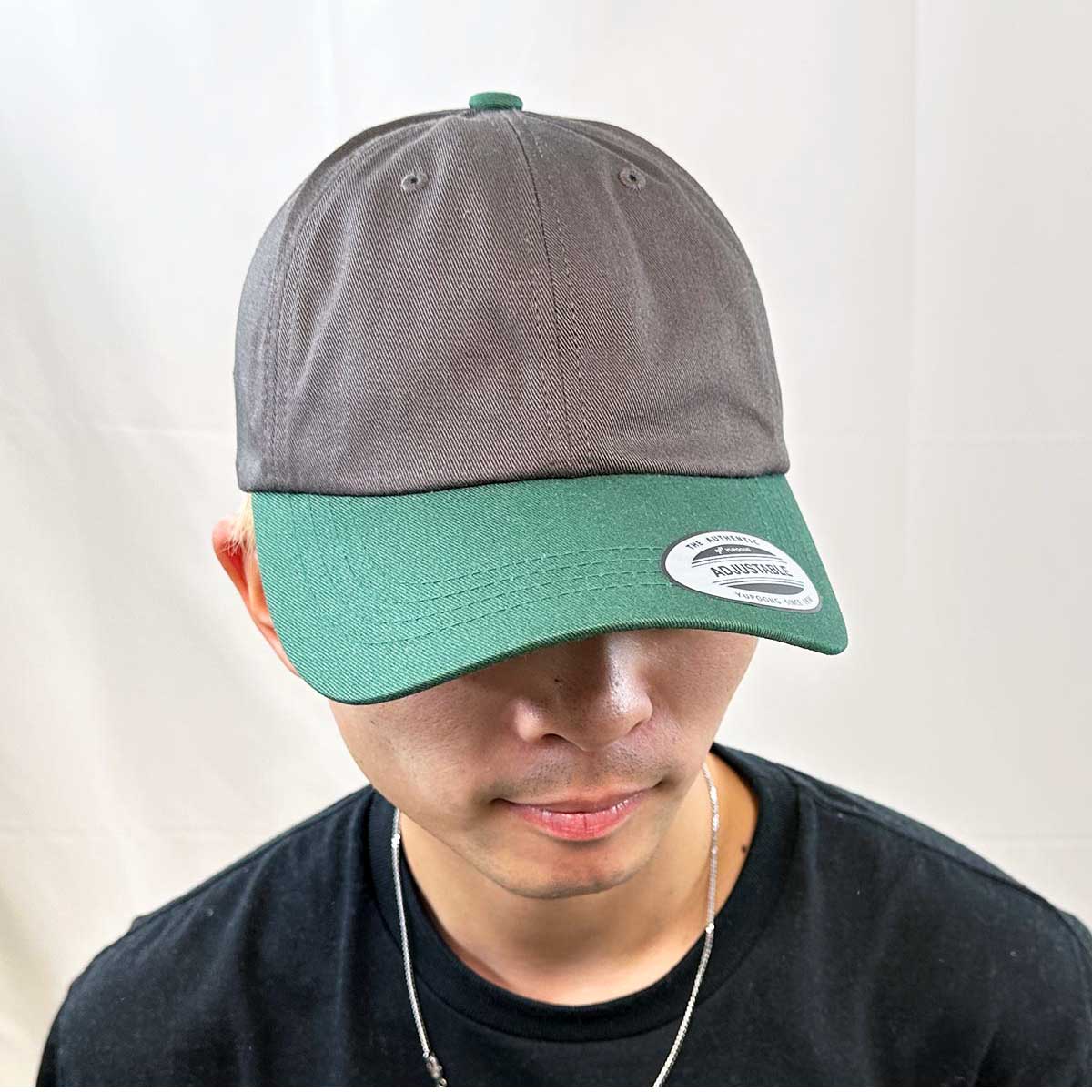 Yupoong 6-Panel Low-Profile Cotton Twill Two-Tone Cap [Via Transport Special Order] (#6245CM-VIA-Z)