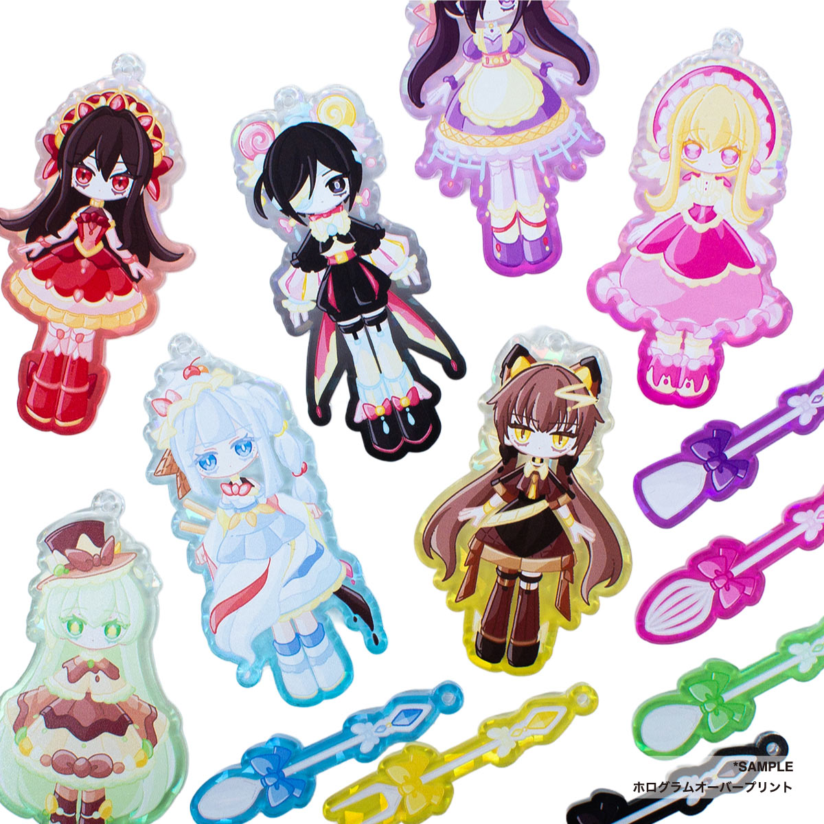 Acrylic Key Chain (7cm x 7cm or Less) (Set of 10) (#ACR-K07)