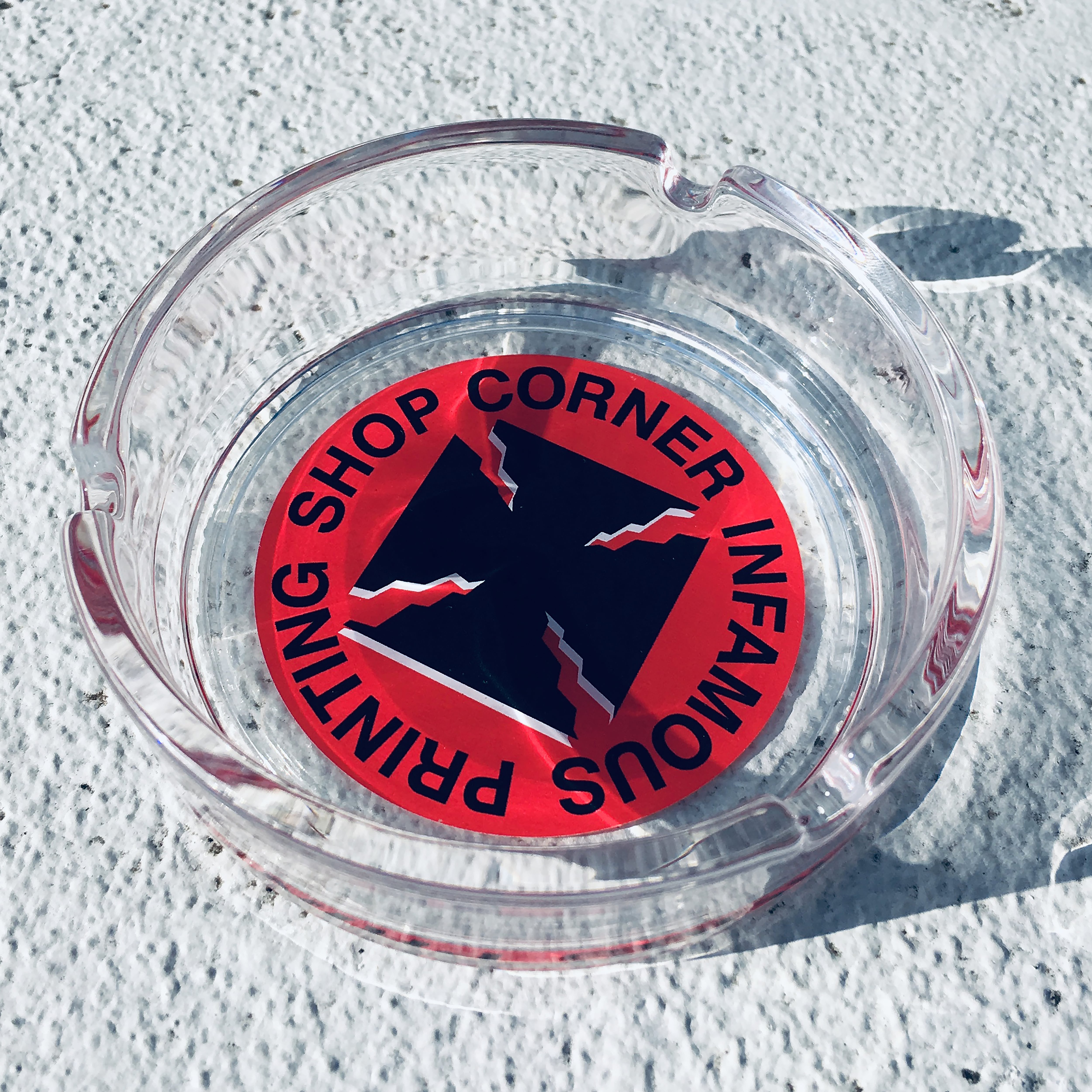 CORNER PRINTING | ガラス灰皿 (2個セット) (品番000-0009_005-1444)