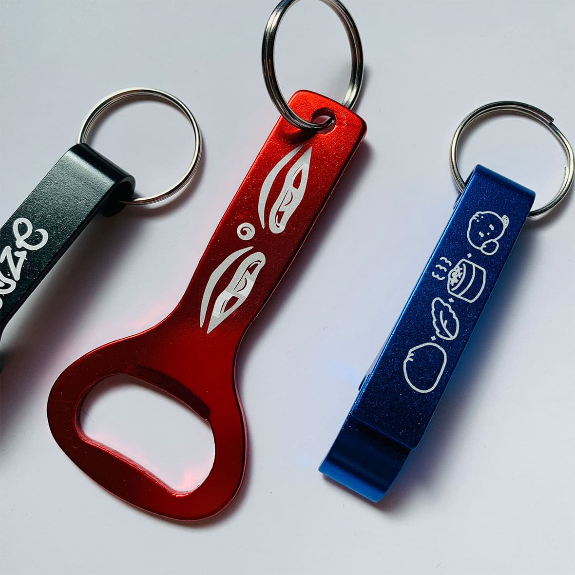 メタルボトルオープナー [フラットタイプ] (3個セット) (品番CP-MBOFT)